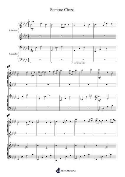 Sempre Cinzo Sheet Music by Latshua Clairelor-Arr.Fanbrow Douggreve