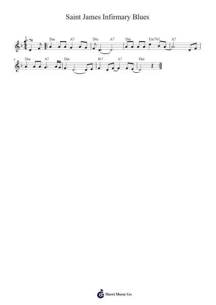 Saint James Infirmary Blues Sheet Music by Misc Traditional-Arr.Jansean