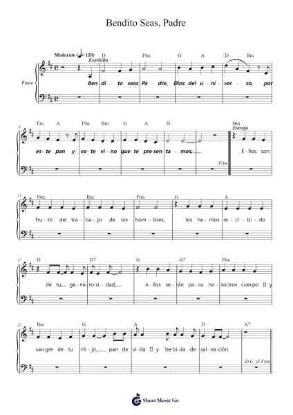 Bendito Seas, Padre Sheet Music by Jesús María Sánchez-Arr.Sherrah Birroll