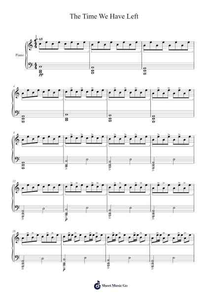 The Time We Have Left Sheet Music by Maumeo-Arr.Davexy Tykins