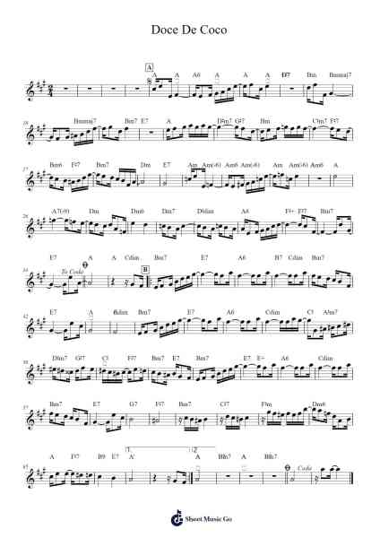 Doce De Coco Sheet Music by Jacob do Bandolim-Arr.Polwer Sharpger