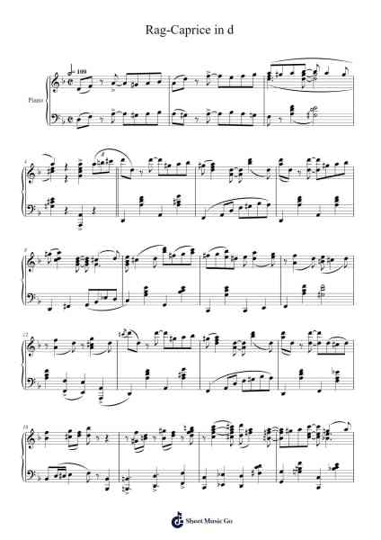 Rag-Caprice in d Sheet Music by nickus32000-Arr.Blyder