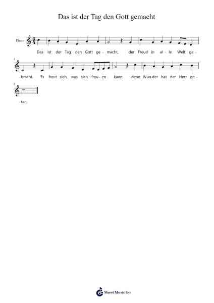 Das ist der Tag den Gott gemacht Sheet Music by undefined-Arr.Taynold Sinthodore