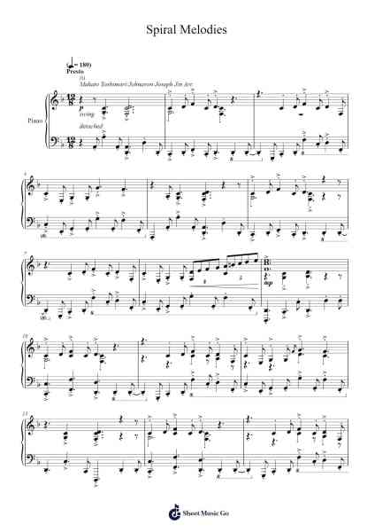 Spiral Melodies Sheet Music by Makato Yoshimori-Arr.Sonfy Strasie