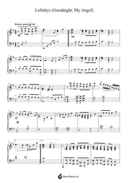 Lullabye (Goodnight, My Angel) Sheet Music by Billy Joel-Arr.Swinria