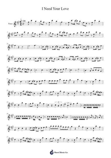 I Need Your Love Sheet Music by Elroyfred-Arr.Doydy Steinhal