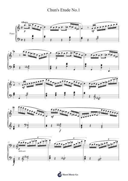 Etude No.1 Sheet Music by Darpham Nophine-Arr.Robva