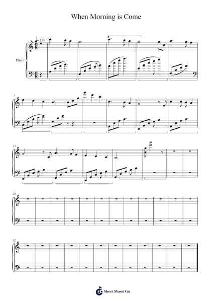 When Morning is Come 樂譜由 4everfreebrony - 編曲 Corsay Parhys