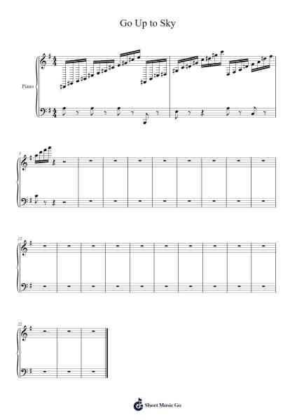 Go Up to Sky Sheet Music by Sweetphael-Arr.Simpdre