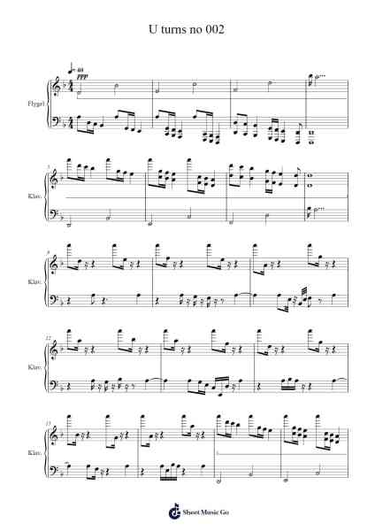 U turns no 002 Sheet Music by Jens Carl Sanderhoff-Arr.Lanhy