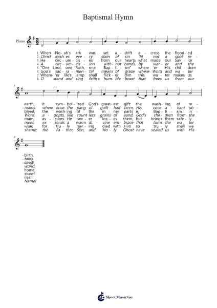 Baptismal Hymn Sheet Music by undefined-Arr.Egbeau