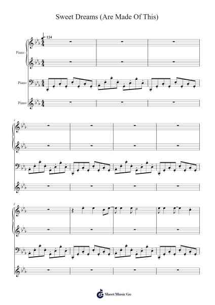 Sweet Dreams (Are Made of This) Sheet Music by Eurythmics-Arr.Penlith