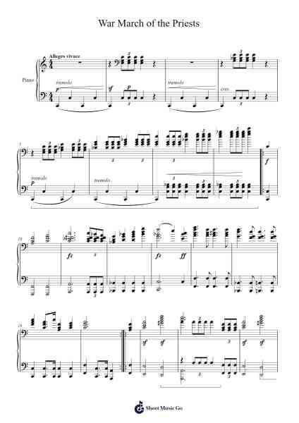 Athalie, Op. 74 "War March of the Priests" Sheet Music by Felix Mendelssohn-Arr.Besder