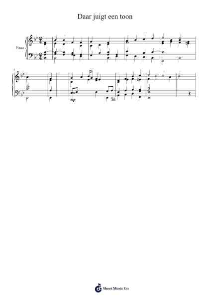Daar juigt een toon Sheet Music by xMaRein-Arr.Joanbar Crichniel