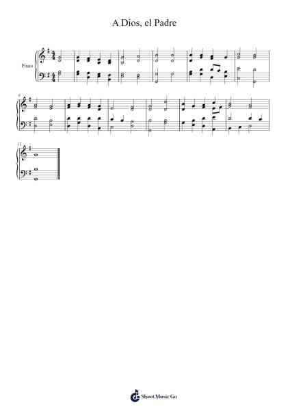 A Dios, el Padre Sheet Music by Loys Bourgeois-Arr.Evertrine Curcent