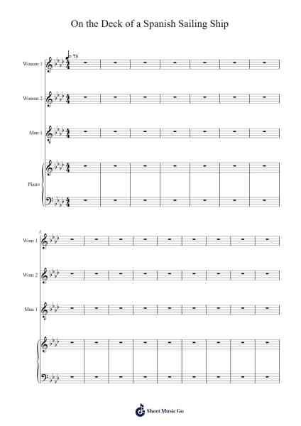 On the Deck of a Spanish Sailing Ship Sheet Music by Jason Robert Brown-Arr.Brownegill Orbel