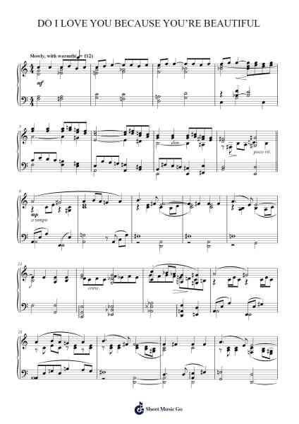 Do I Love You Because You're Beautiful? Sheet Music by Rodgers & Hammerstein-Arr.Gasper Inlot