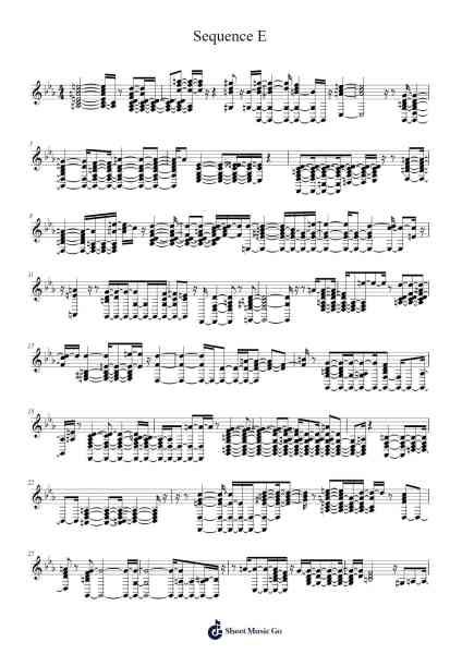Sequence E Sheet Music by -Arr.Backdn