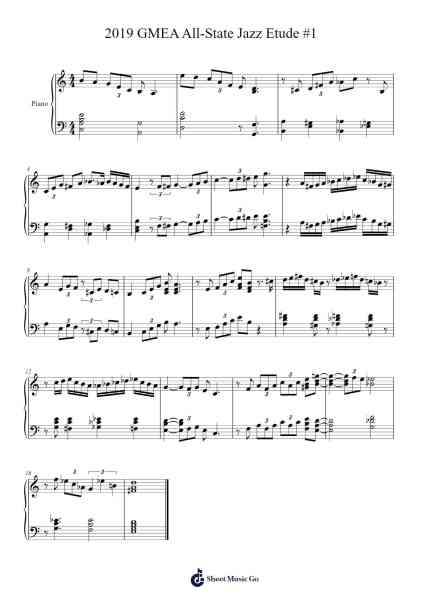 2019 GMEA All-State Jazz Etude #1 樂譜由 undefined - 編曲 Bartnice