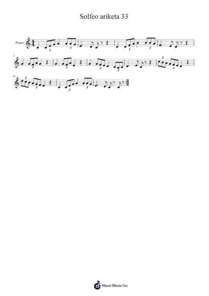 Solfeo ariketa 33 Sheet Music by Bronblack Dumos-Arr.Groral