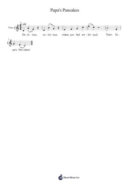 Papa's Pancakes Sheet Music by Dr. David Santoro-Arr.Hewgy Fowearl
