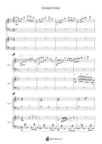 Axium Crisis Sheet Music by ak+q-Arr.Armge