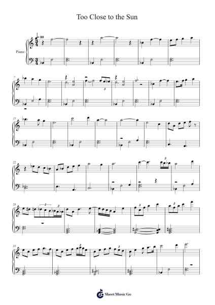 Too Close to the Sun Sheet Music by Lopony-Arr.Lencher Jameswyatt