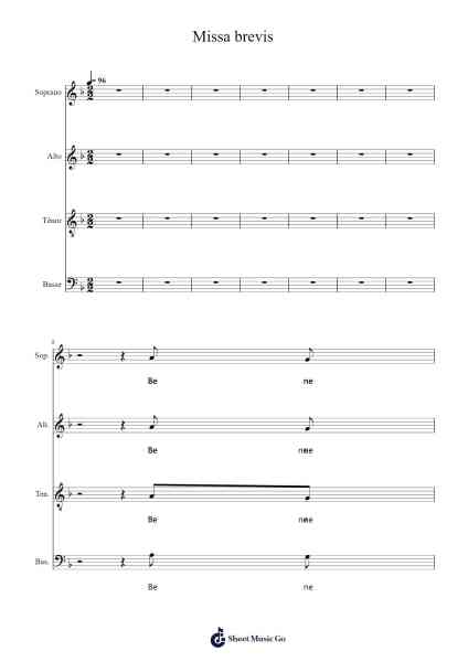 Missa brevis Sheet Music by Jacob De Haan-Arr.Joeswift Mcyves