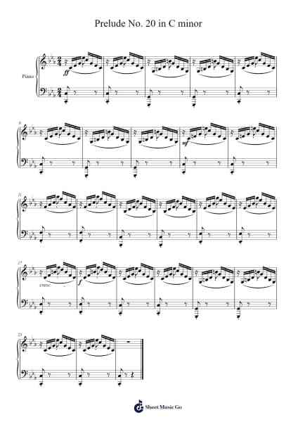 Prelude No. 20 in C minor Sheet Music by cardistcuber-Arr.Fantus