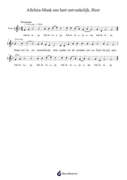 Alleluia-Maak ons hart ontvankelijk, Heer Sheet Music by Tutboyle Inchael-Arr.Greenlew