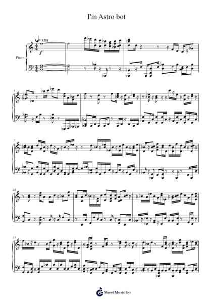 I'm Astro bot Sheet Music by Kenneth C. M. Young-Arr.Mattvey Chilrick