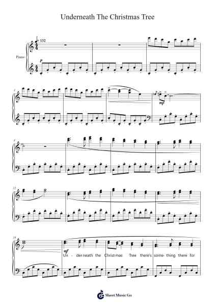 Underneath The Christmas Tree Sheet Music by Anton Hucks-Arr.Danchloe