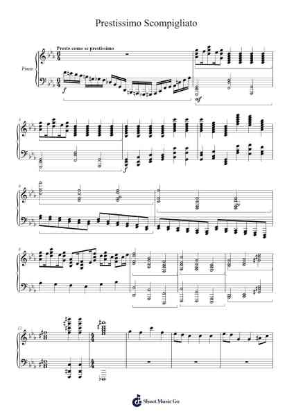 Prestissimo Scompigliato Sheet Music by Caio M. R. Aniceto-Arr.Runiel Faulktave