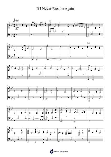 If I Never Breathe Again Sheet Music by Dimash-Arr.Mattvey Chilrick