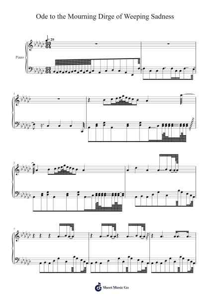 Ode to the Mourning Dirge of Weeping Sadness: a Fugue of Darkness and Pain in E Flat Minor Sheet Music by Bessleign-Arr.Shedave Dwightrene