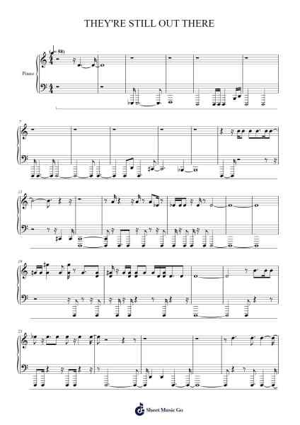 THEY'RE STILL OUT THERE Sheet Music by Jingho Raru-Arr.Cranethe Dougledk