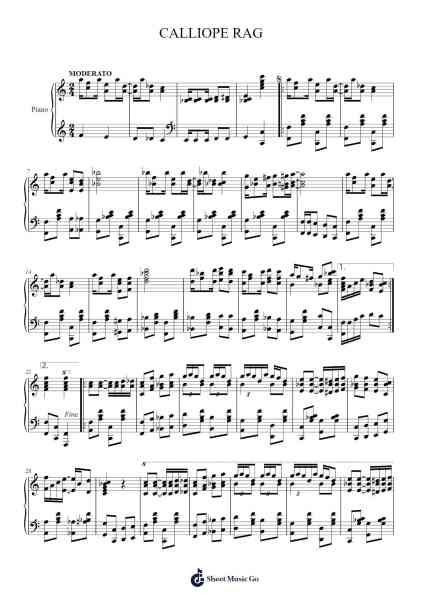 Calliope Rag Sheet Music by James Scott-Arr.Muthia Upsay