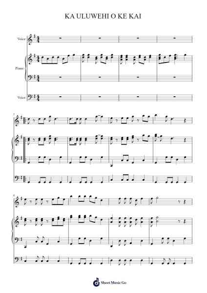 KA ULUWEHI O KE KAI Sheet Music by Ringasd-Arr.Janedo