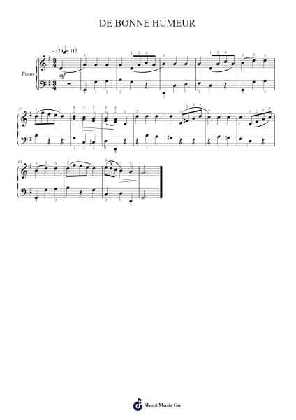 De Bonne Humeur Sheet Music by Joseph Haydn-Arr.Brookecher Nicksie