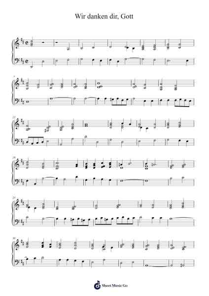 Wir danken dir, Gott, wir danken dir, BWV 29 樂譜由 Johann Sebastian Bach - 編曲 Jendine