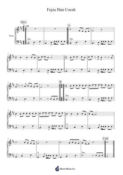 Fejza Han Cocek Sheet Music by Bojan Krstic-Arr.Bophen
