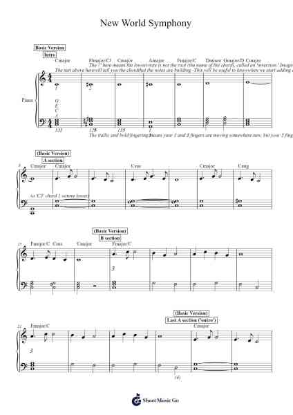 New World Symphony Sheet Music by Antonín Dvořák-Arr.Phylpeg Bradning