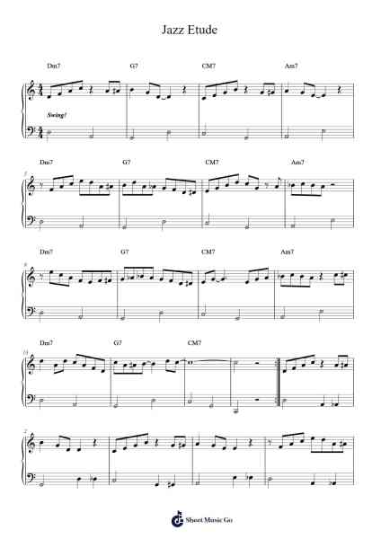 Jazz Etude Sheet Music by Unknown author-Arr.Longbohm