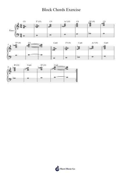 Block Chords Exercise Sheet Music by Migac Ewen-Arr.Blairharte Titess