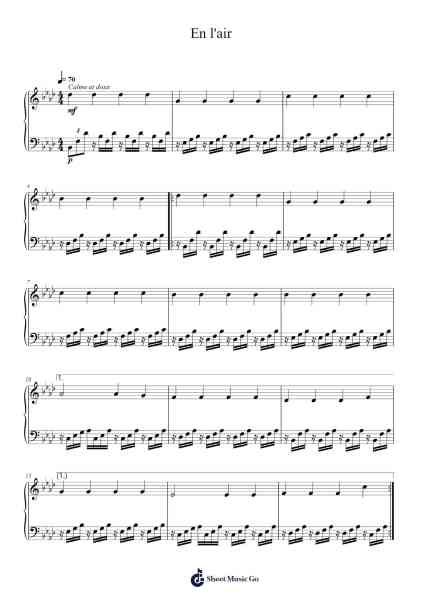 En l'air Sheet Music by Reyn Ouwehand-Arr.Wattle