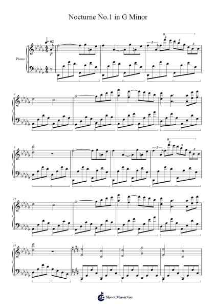 Nocturne No.1 in G Minor Sheet Music by -Arr.Kylenus Minruth