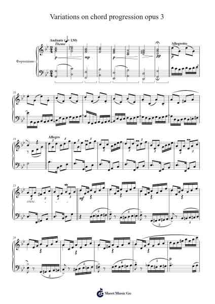 Fantasy and Variations on "Variations on Chord Progression Opus 3" Sheet Music by Niccolò Paganini-Arr.Diaben Shelwilde