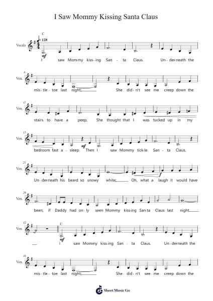 I Saw Mommy Kissing Santa Claus Sheet Music by The Jackson 5-Arr.Janejill Mooca