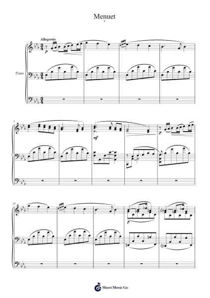 11 Etudes in the Form of Old Dances, Op. 19: IX. Menuet in E♭ major 乐谱由 Viktor Kosenko - 编曲 Edphne