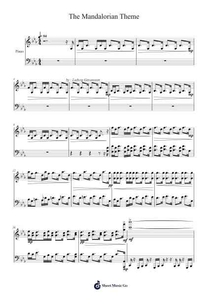 The Mandalorian Theme Sheet Music by Ludwig Göransson-Arr.Deirmand